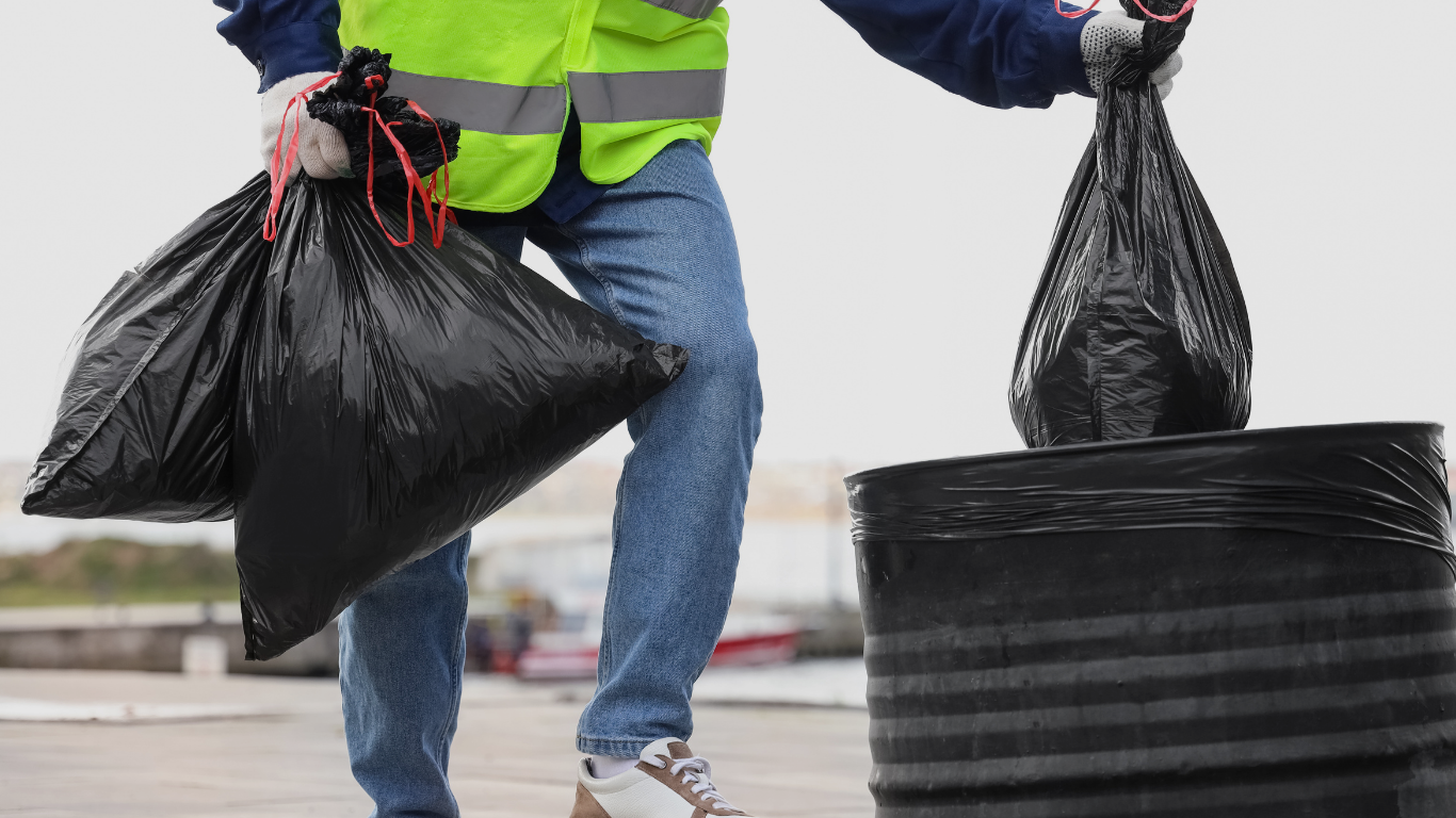 Junk hauling from a property
